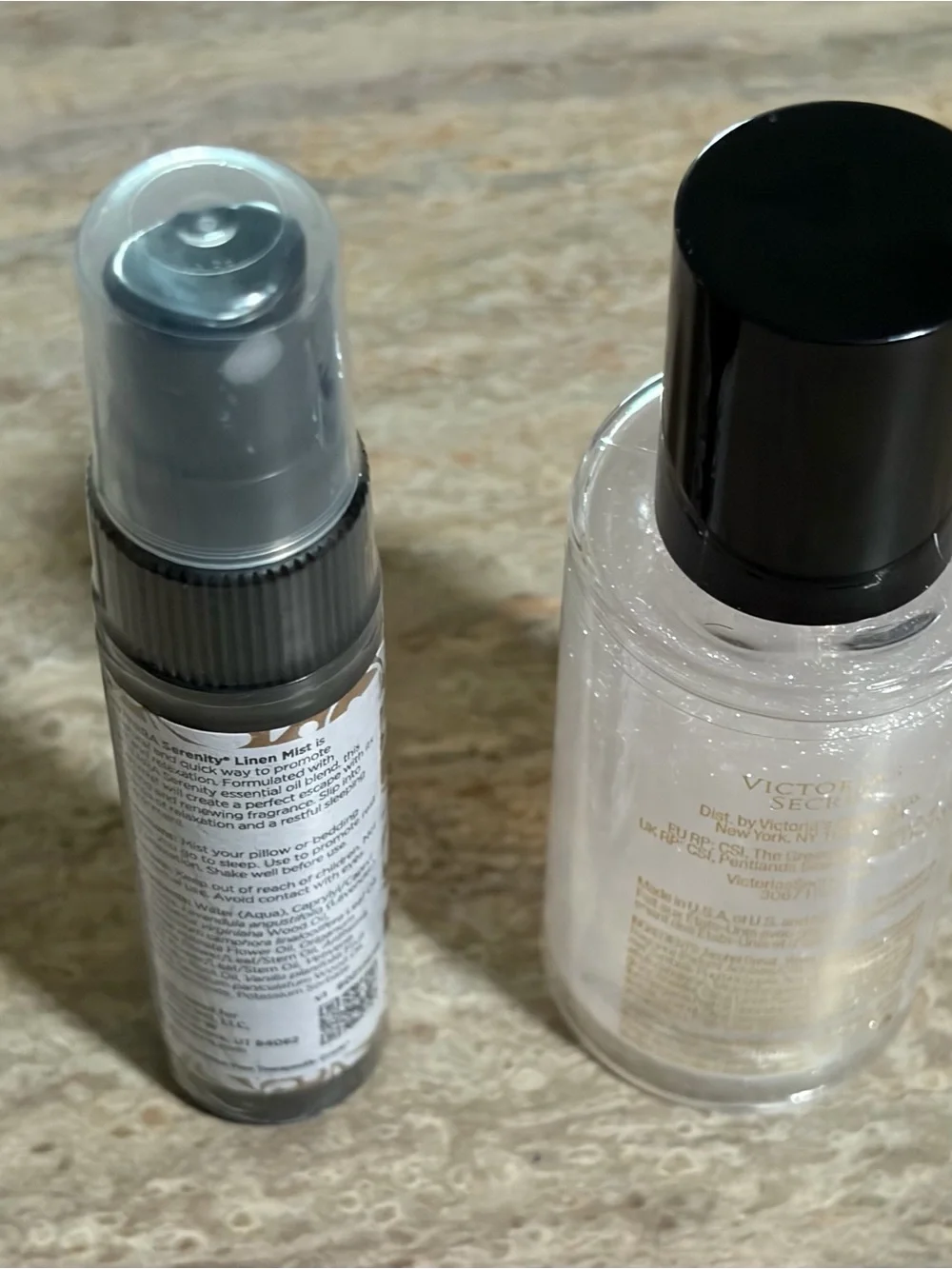 doTerra Serenity Linen Mist & Victoria’s Secret Bombshell Shimmer Mist